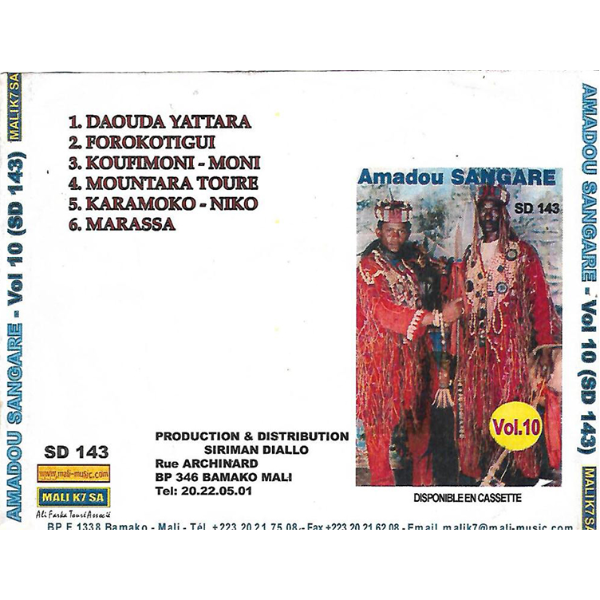 Amadou Sangaré Album: Amadou Sangaré Vol 10 - (6 Tracks)